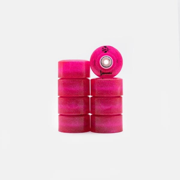 detachable-roller-skates-accessories-luminous-pink-glitter-wheels