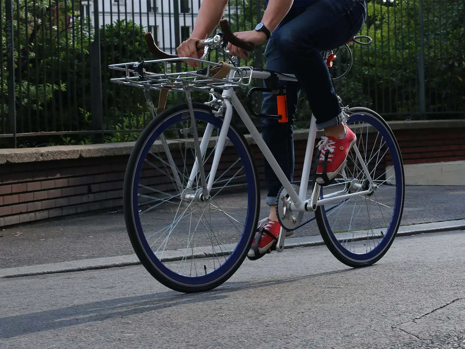 a man using bicycle to move around the city 