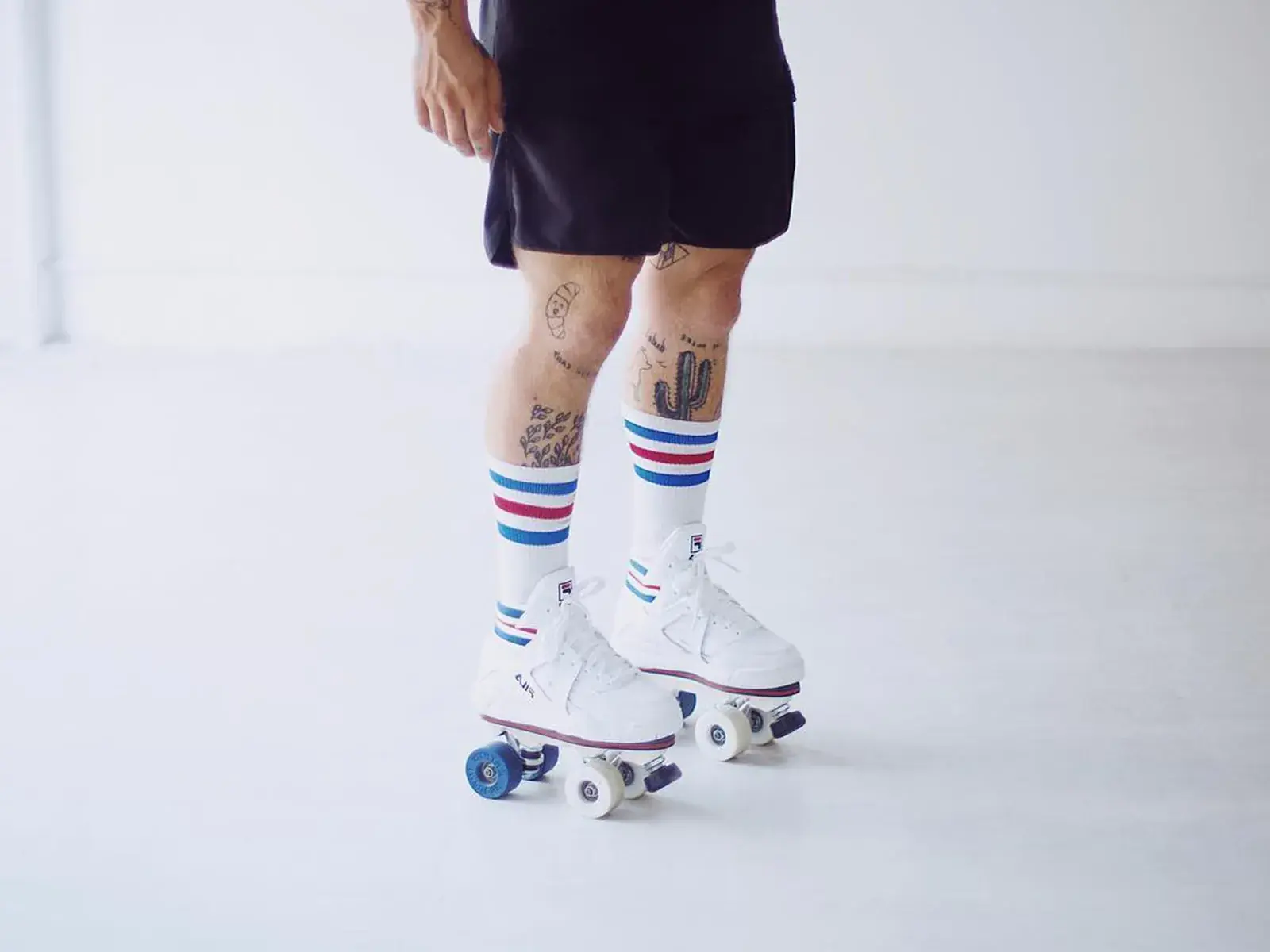 roller skate white-multicolor by flaneurz