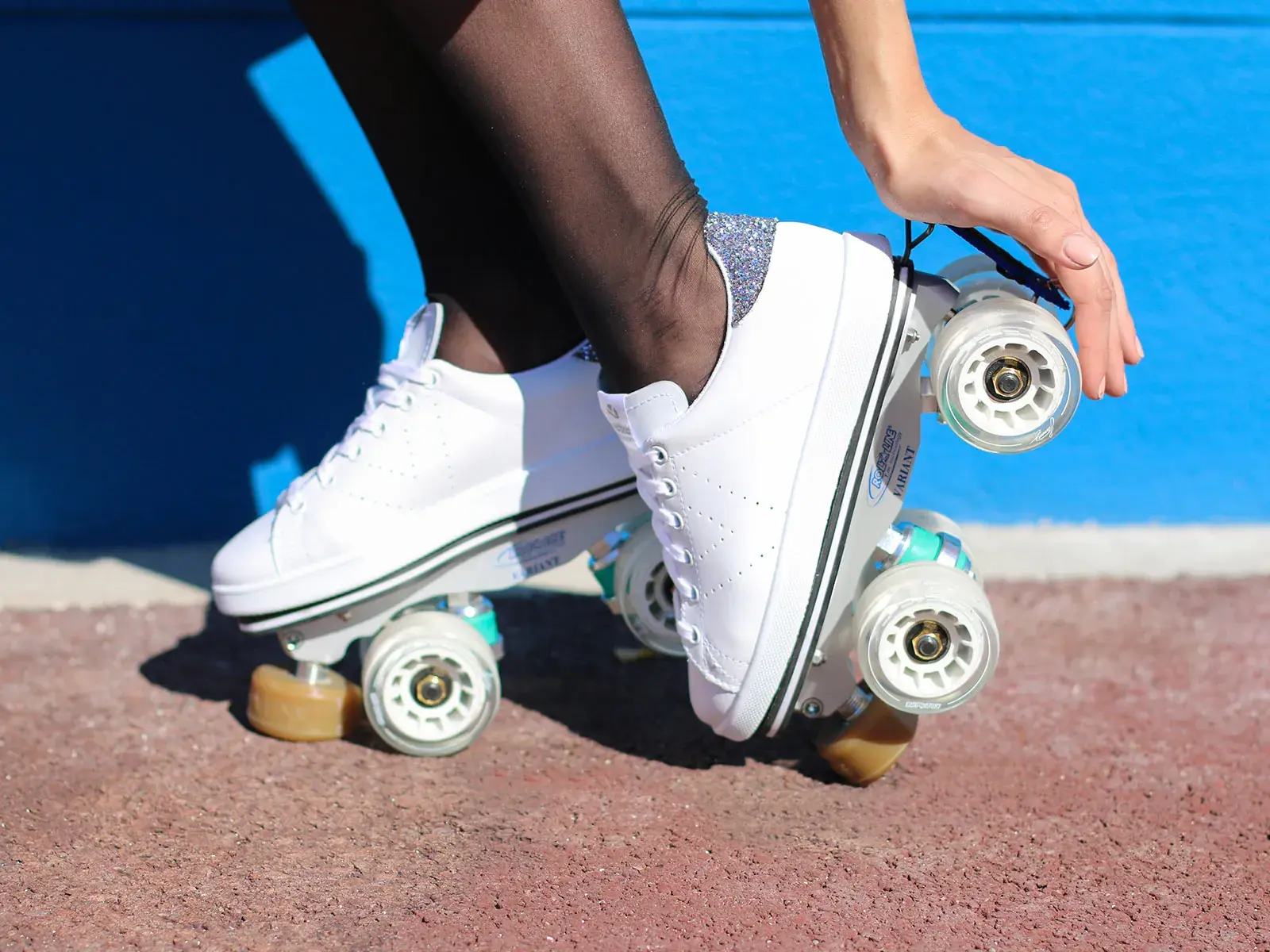 white roller skates and the key by flaneurz