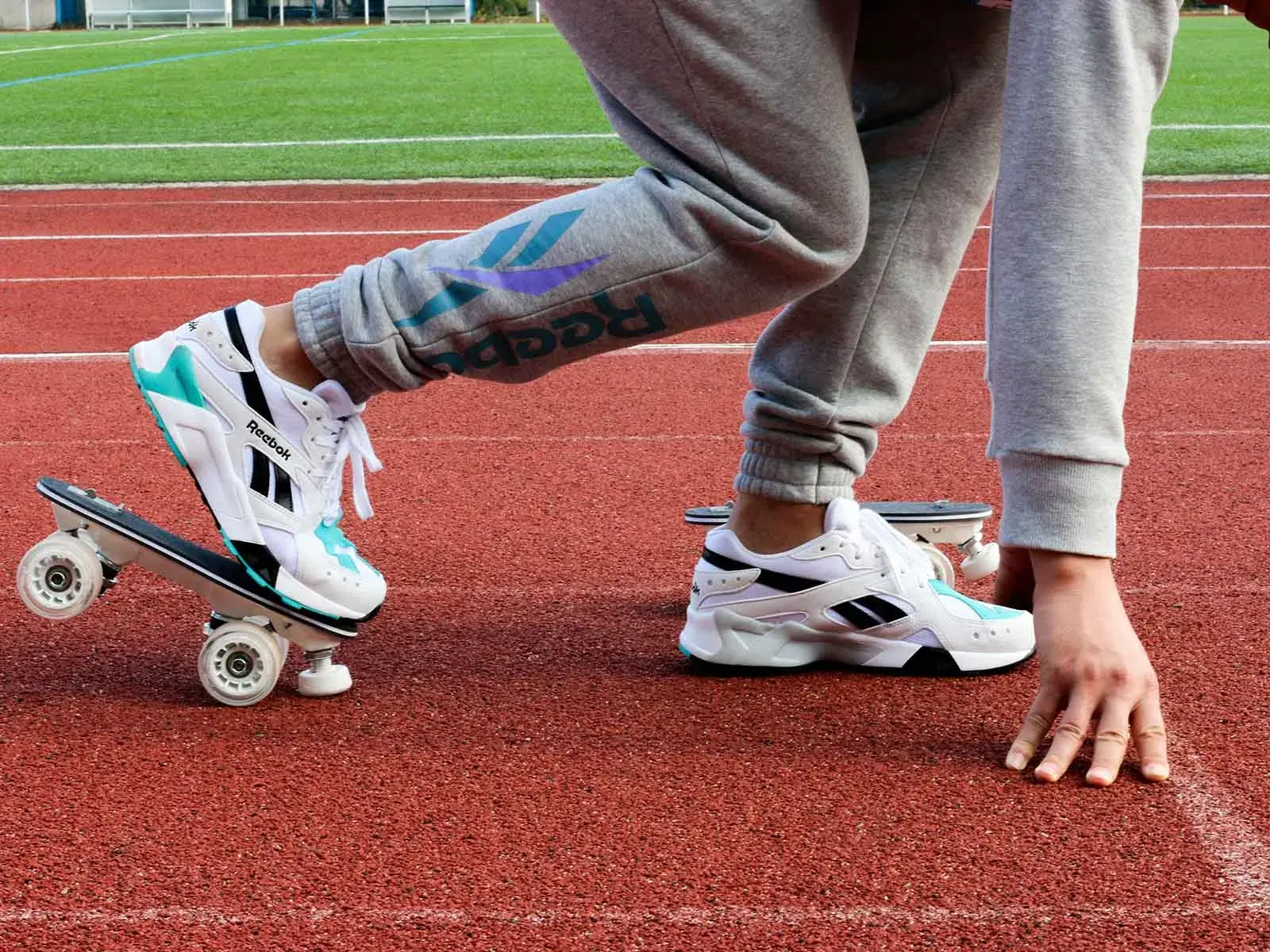 Reebok skating sneakers  with rolling parts by flaneurz 