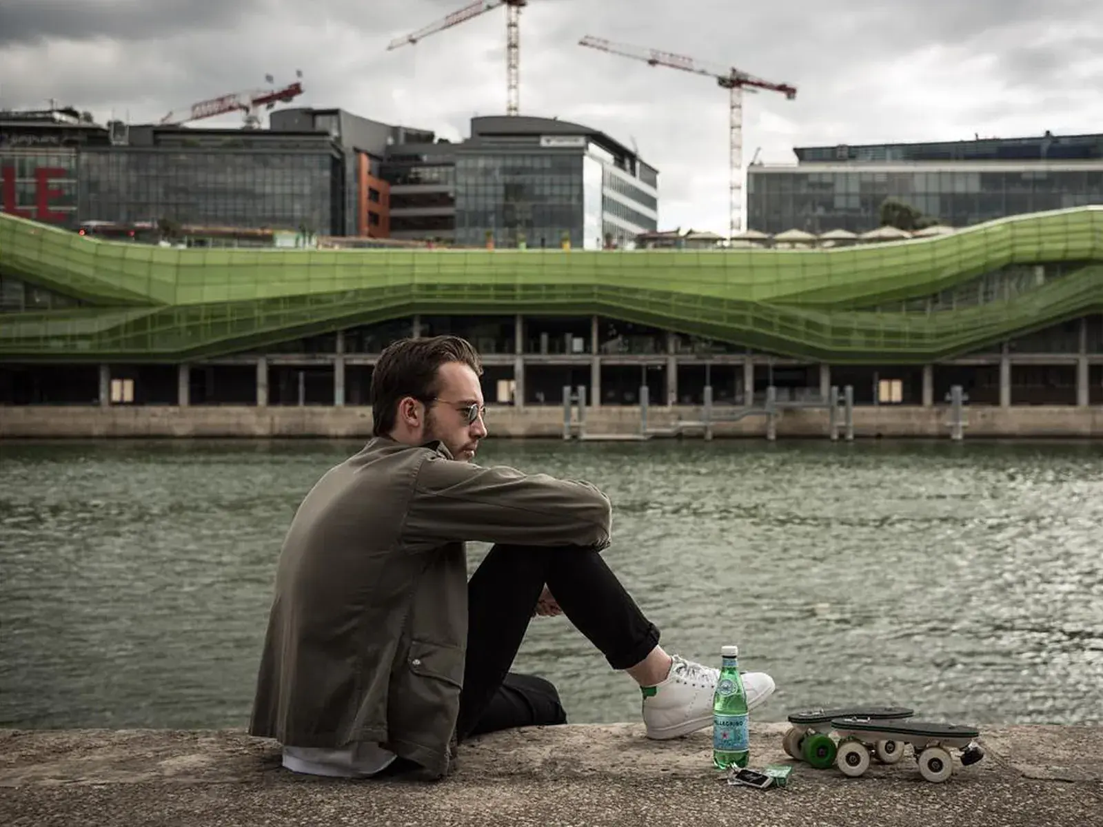 a man wearing skating sneakers transformed by flaneurz