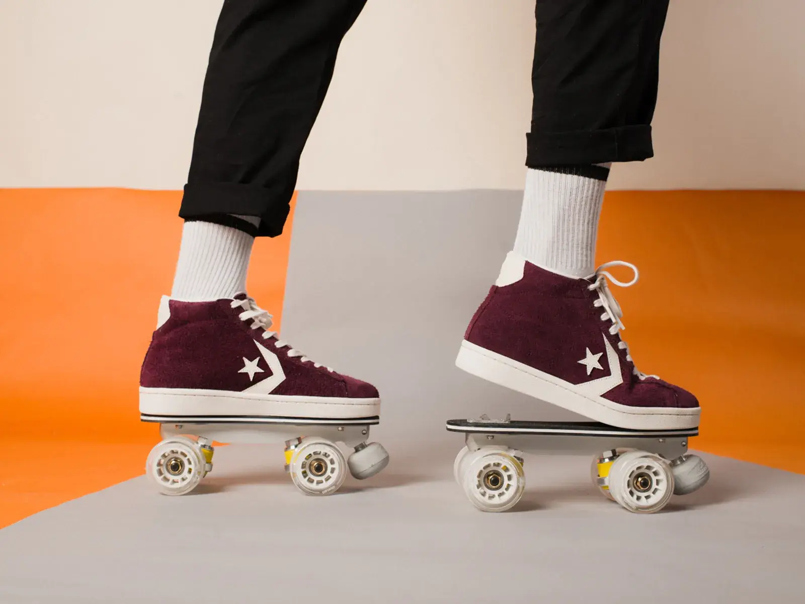 converse transformed into skating sneaker by flaneurz 
