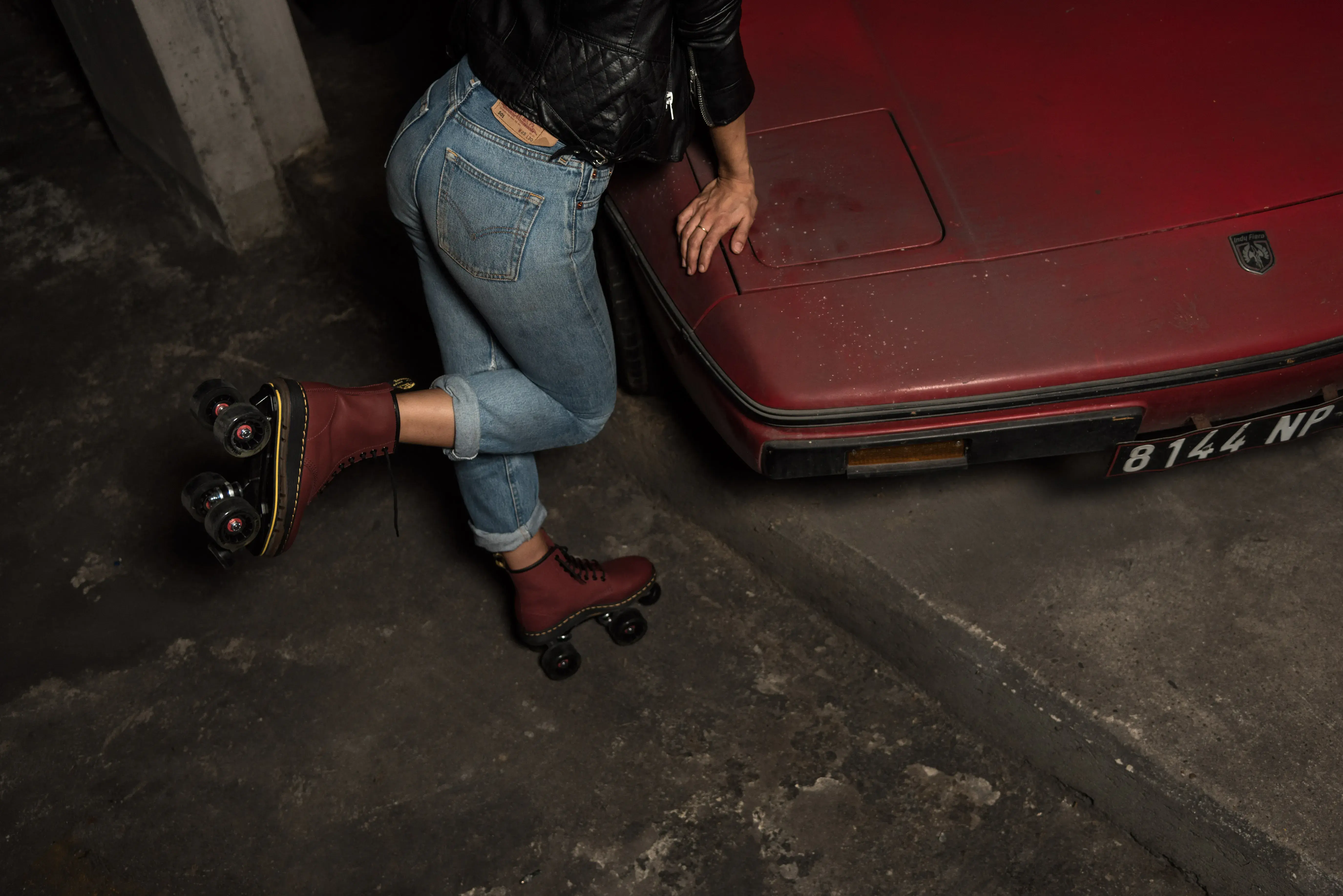 a woman wearing dr martens transformed by flaneurz