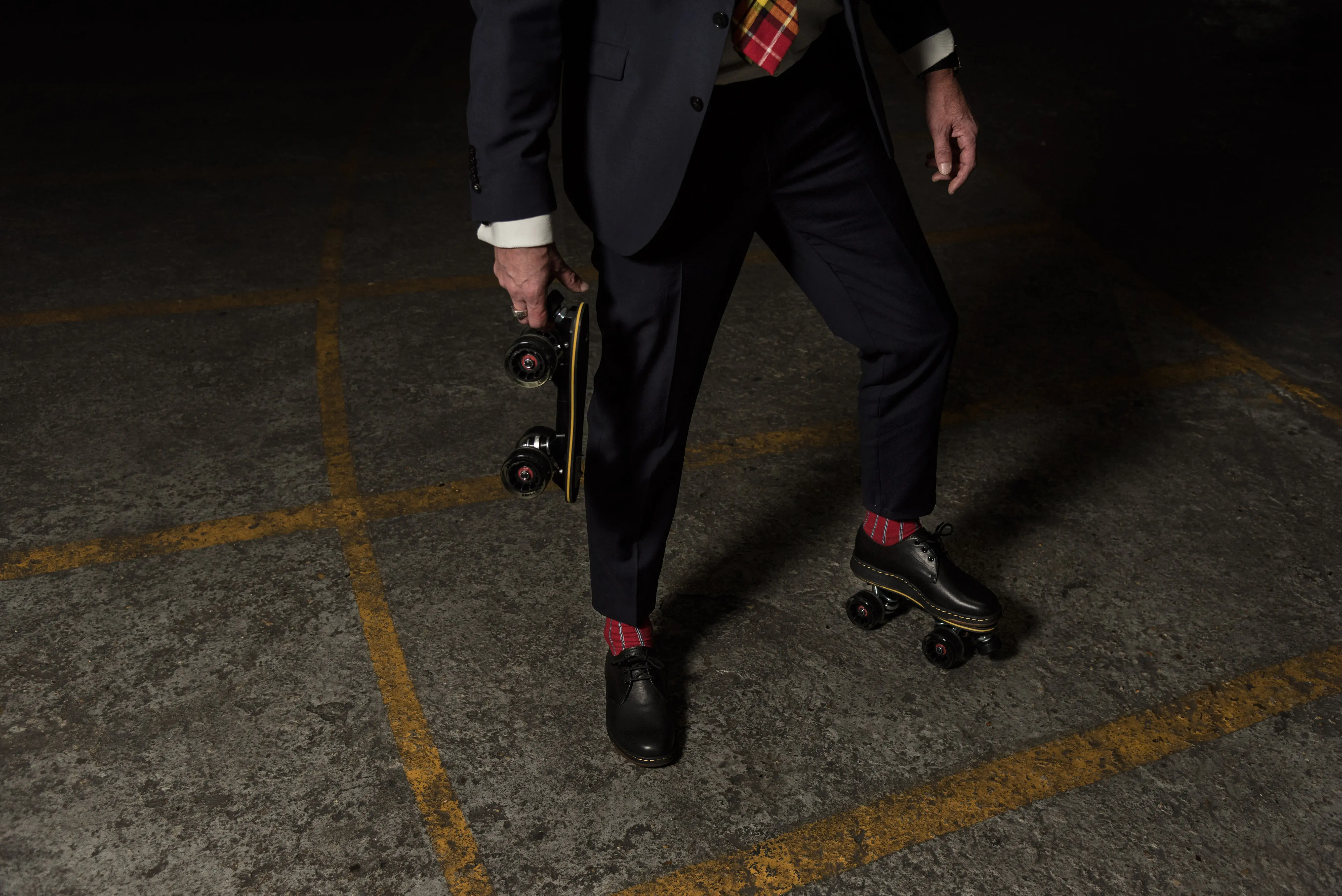 a man wearing dr martens shoes transformed by flaneurz