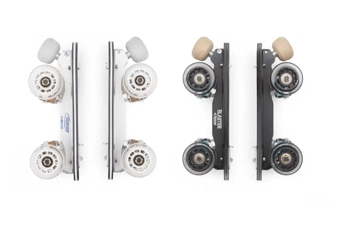roller-skates-flaneurz-parties-roulantes-premium-noires-blanches patin à roulette Flaneurz premium la partie roulante noire et blanche