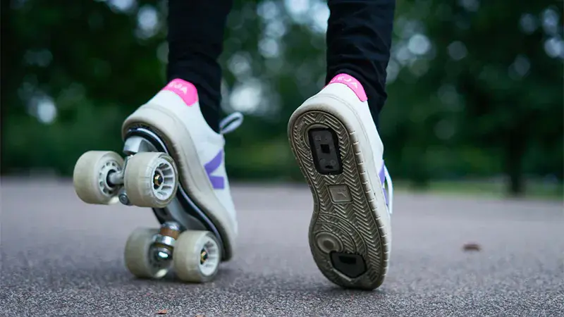 The back of veja sneakers transformed by flaneurz