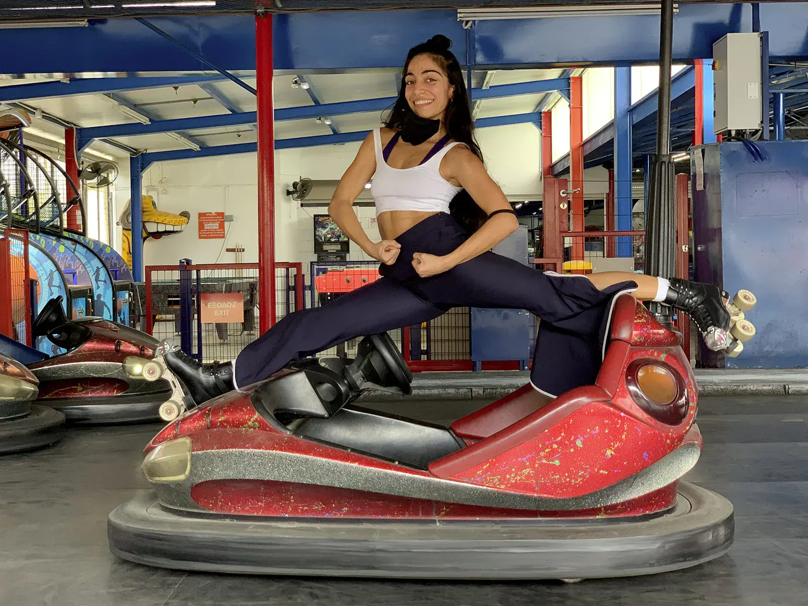 Lola Beast showing her roller skates