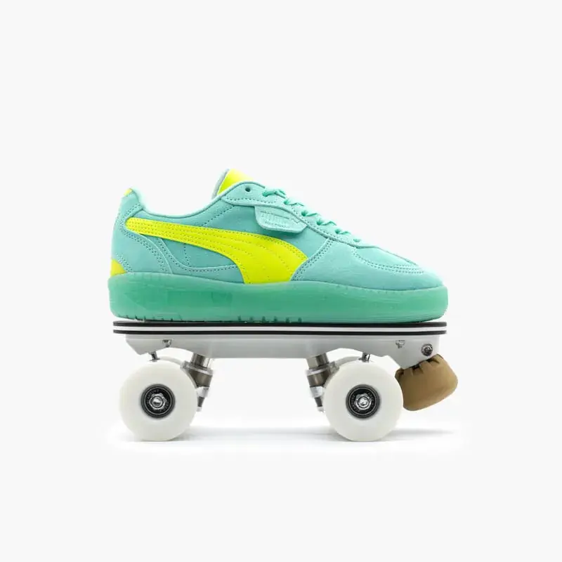 Detachable Roller Skates - PUMA Palermo Low Turquoise Lime