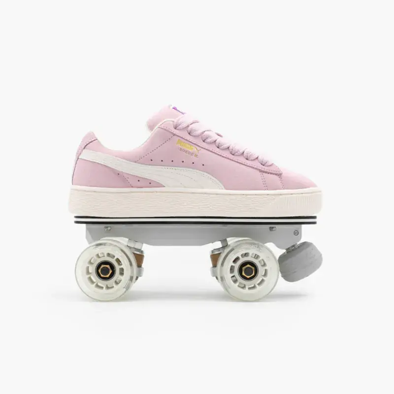 Detachable Roller Skates - PUMA Suede XL Pink White