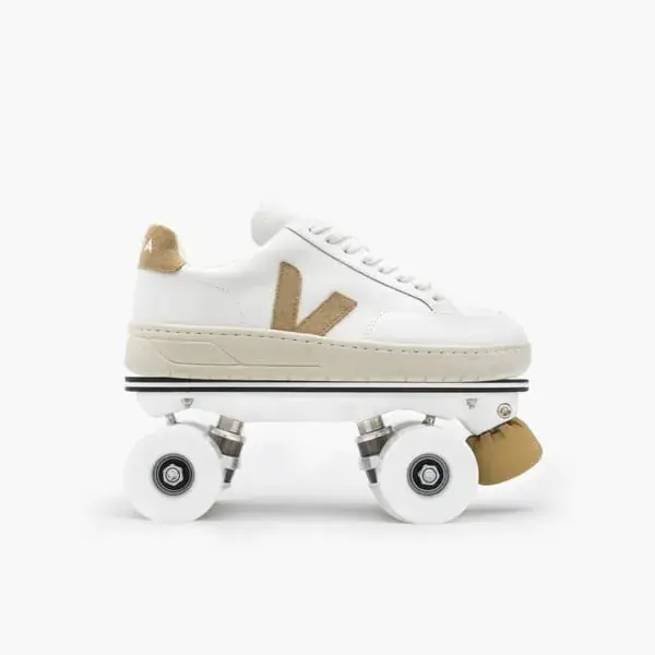Detachable Roller Skates - Veja V-12 White Dune