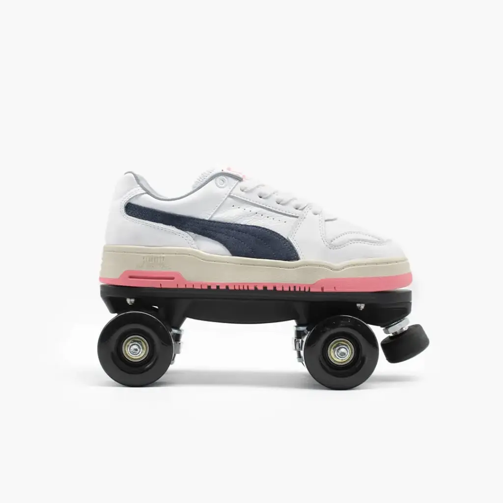 Detachable Roller Skates - Puma Slipstream Low White Pink