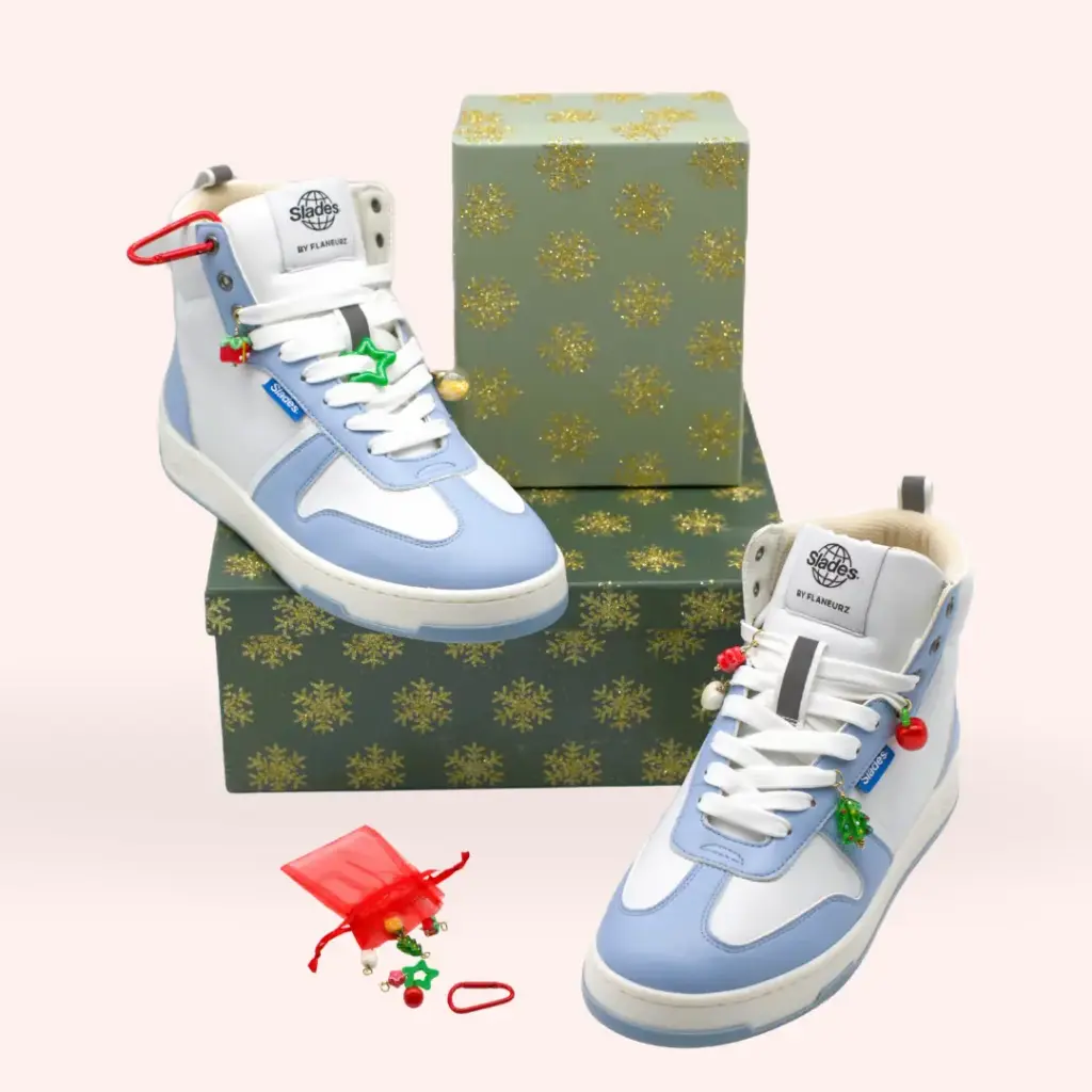 Slades Shoes Only - Blue Vegan Christmas Pack