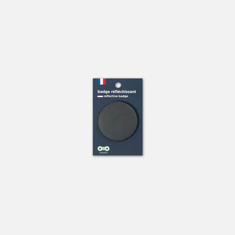 Badge Réfléchissant Rainette Noir (38mm)