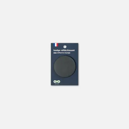 [PAP0045] Badge Réfléchissant Rainette Noir (38mm)