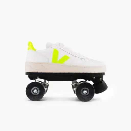 Detachable Roller Skates - Veja V-10 White Yellow 