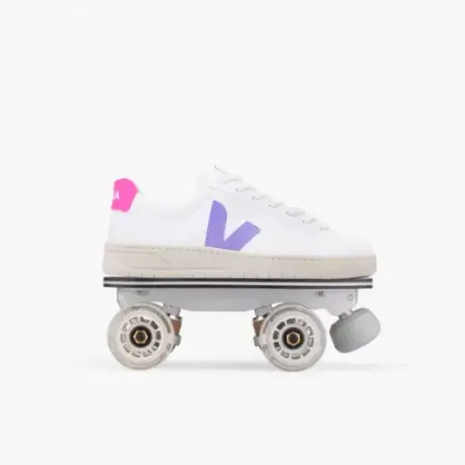 Detachable Roller Skates - Veja URCA CWL White Lavender