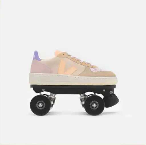 Detachable Roller Skates - Veja V-10 Multico Peach