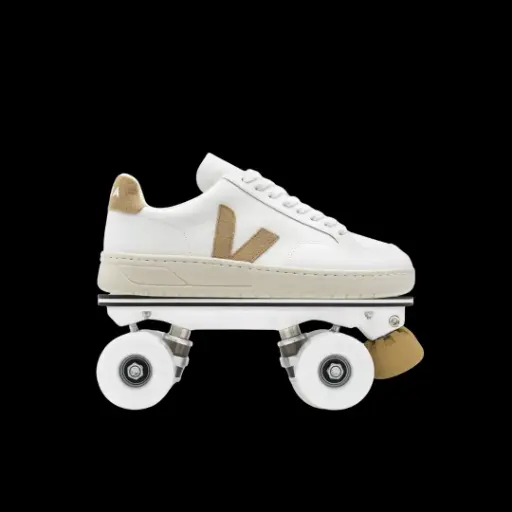 Detachable Roller Skates - VEJA V-12 White Dune