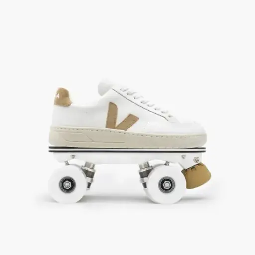 Detachable Roller Skates - Veja V-12 White Dune